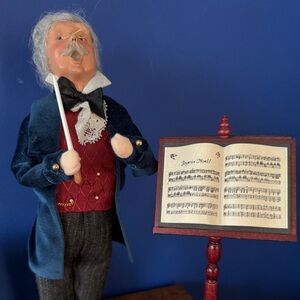 Elegant Conductor Figurine with Music Stand